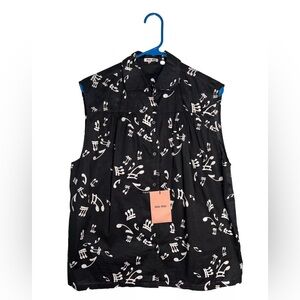 NWT Miu Miu Ponge St. Musi Top